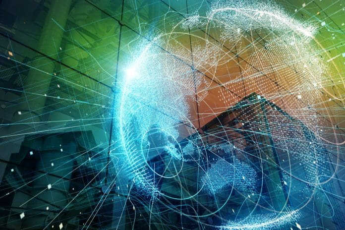 Smart city and global network concept. Smart city and global network concept.