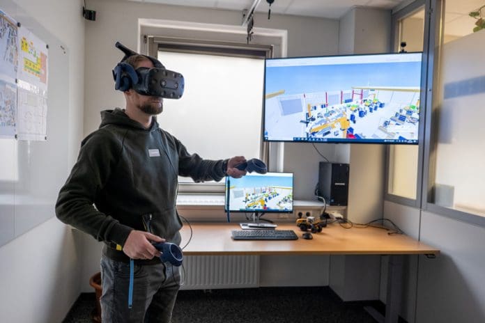 liebherr-assembly-line-virtual-reality-96dpi Immersive virtual reality design being used on Liebherr's battery-electric wheel loader assembly hall
