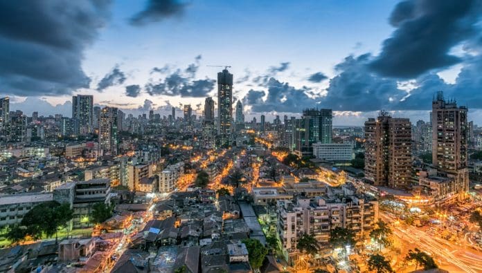Ariel View of South Mumbai at Blue Hour Ariel View of South/Central Mumbai at blue hour
