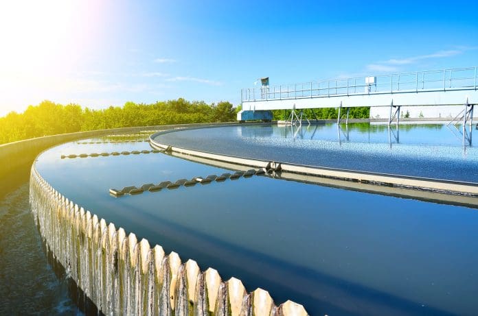 Modern urban wastewater treatment plant. Modern urban wastewater treatment plant.