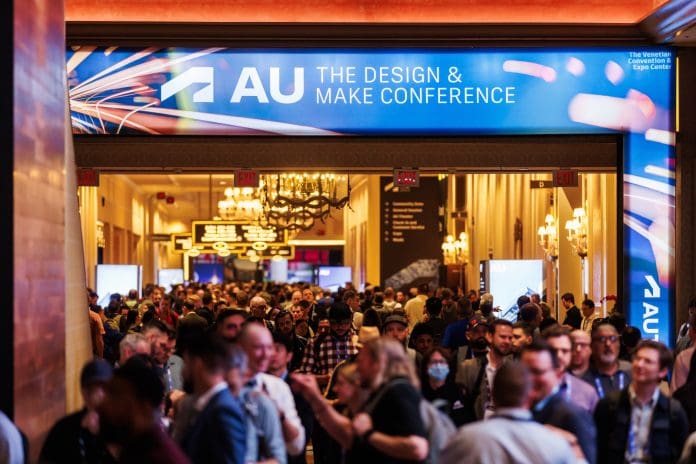 Attendees at Autodesk University 2023 in Las Vegas, Nevada. Making the Future: Previewing Autodesk’s AU 2024