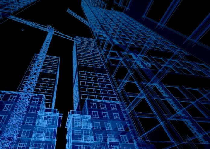 Construction crains building a new residential development Siemens launches BIMPOWER to simplify BIM design process